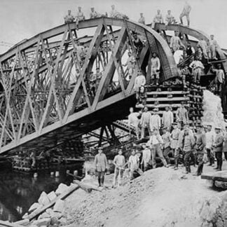 German Sappers and Engineers Rebuild Bridge at Lemberg