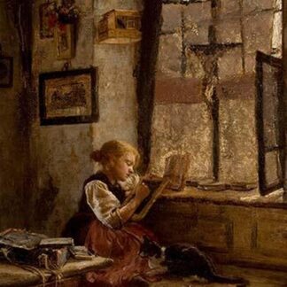 Girl With Cat by Herman Hartwich