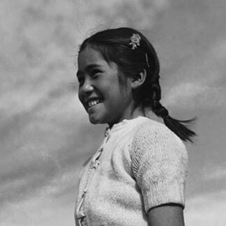 Girl smiling by Ansel Adams