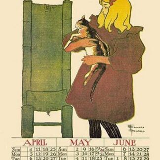 Girl with Cat by Edward Penfield