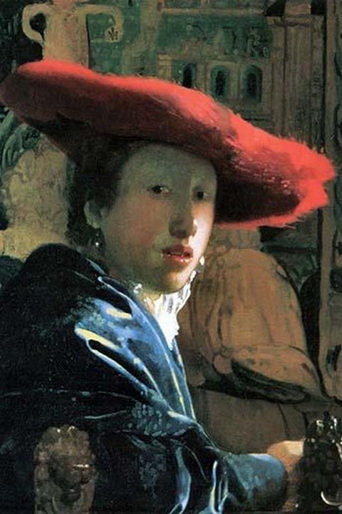Girl with a Red Hat by Johannes Vermeer