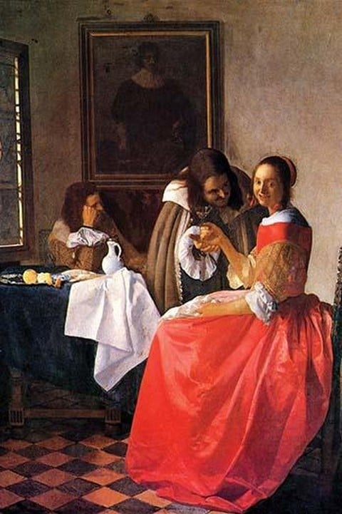 Girl with a Wine Glass by Johannes Vermeer