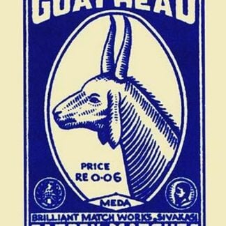 Goat Head Safety Matches Label