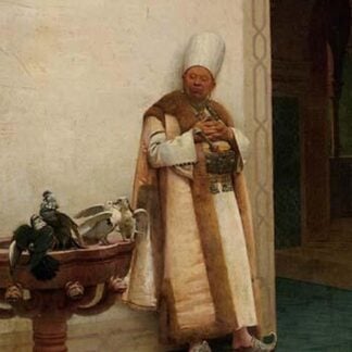 Grand White Eunuch Watching Doves by Jehan Georges Vibert