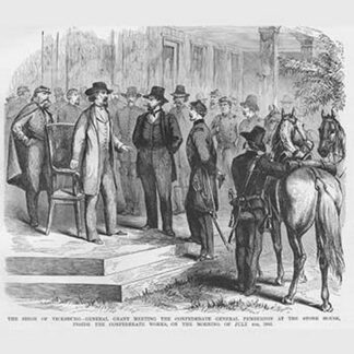 Grant Accepts the Surrender of General Pemberton at Vicksburg by Frank Leslie