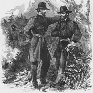 Grant & Meade in Consultation at the Battle of the Wilderness by Frank Leslie