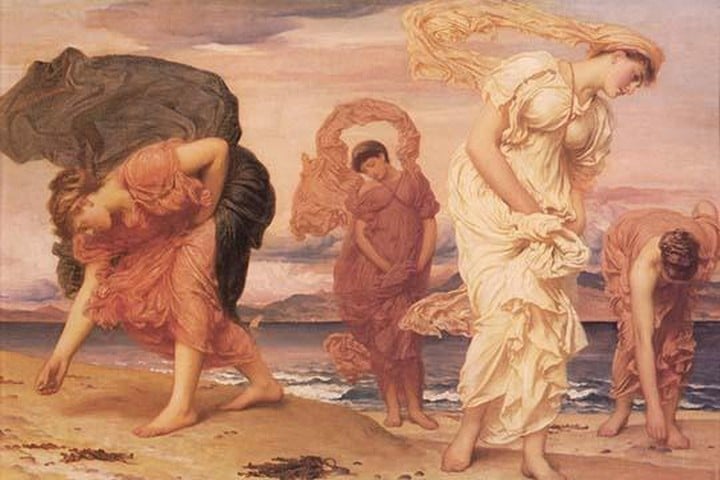 Greek Girls Picking Up Pebbles by the Sea by Lord Frederick Leighton