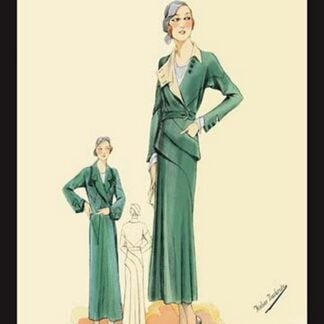 Green Dress and Overcoat by Atelier Bachwitz