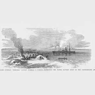 Gunboat 'Mahaska' destroys water battery at West Point