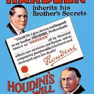 Hardeen inherits his brother's secrets by Carey and Sons Lith.