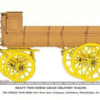 Heary Two-Horse Grain Delivery Wagon
