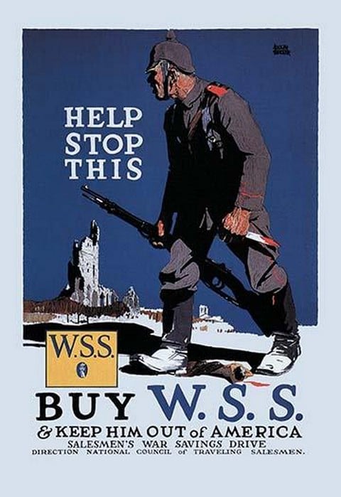 Help Stop This - Buy War Savings Stamps & Keep Him Out of America by Adolph Treidler
