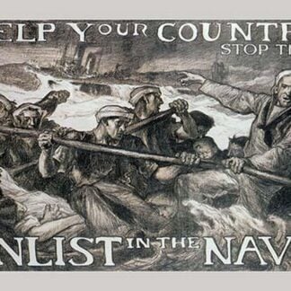 Help Your Country Stop This. Enlist in the Navy by Brangwyn