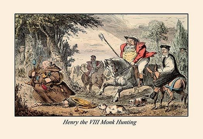 Henry VIII Monk Hunting by John Leech