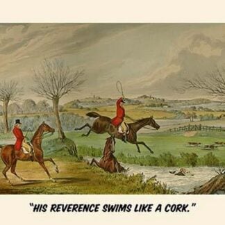 His reverence swims like a Cork by Henry Alken