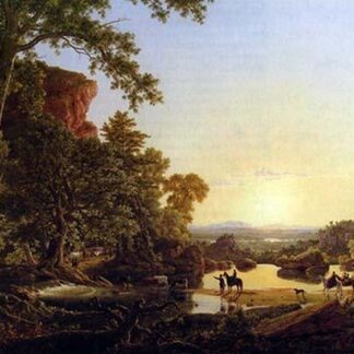 Hooker and convoy pass through the wilderness of Plymouth to Hartford by Frederic Edwin Church