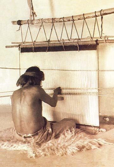 Hopi Weaver - Walpi by Carl and Grace Moon