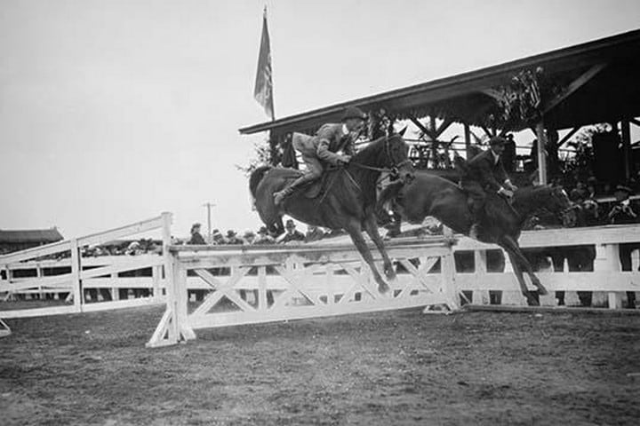 Horse Show in Washington DC; Horses Jump Fence