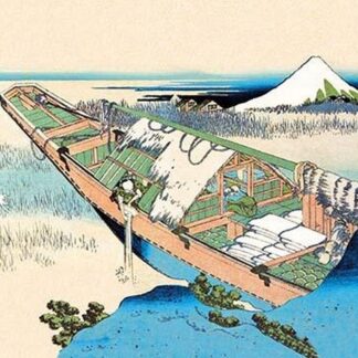 House Boat by Katsushika Hokusai