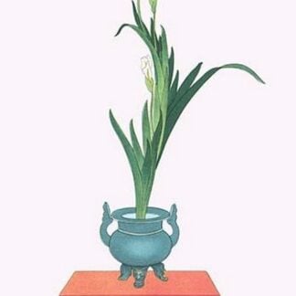 Ichihatsu (Iris Tectorum) in three legged isubo by Josiah Conder