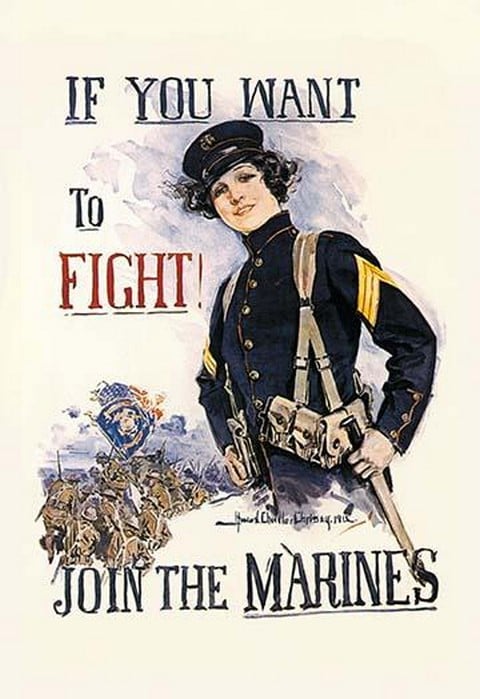If You Want to Fight! Join the Marines by Howard Chandler Christy
