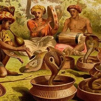 Indian Fakirs with King Cobras by Alfred Brehm