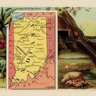 Indiana State Map by Arbuckle Brothers