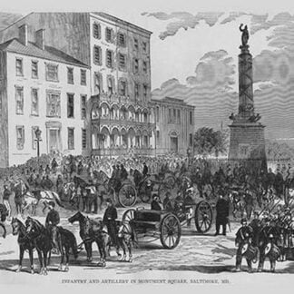 Infantry & Artillery in Monument Square