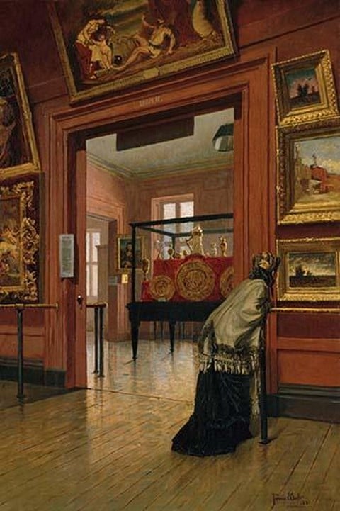 Interior of the Metropolitan Museum of at 14th Street by Frank Waller