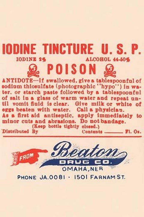 Iodine Tincture U.S.P. - Poison