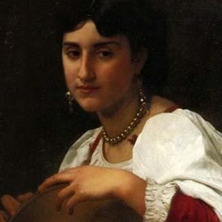 Italian Girl with a Tambourine by William Bouguereau
