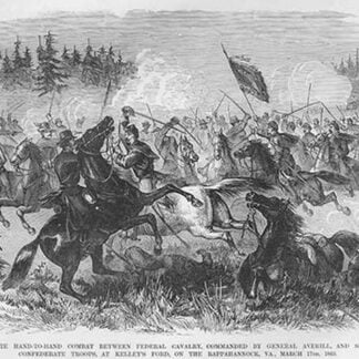JEB Stuart & General Averill Battle at Kelly's Ford on the Rappahannock by Frank Leslie