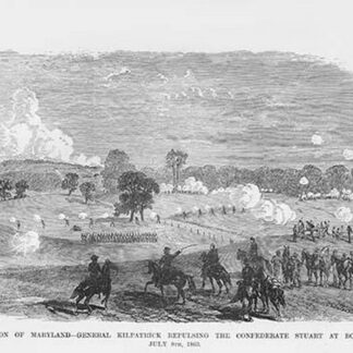 JEB Stuart repulsed by General Kilpatrick at Boonsborough by Frank Leslie