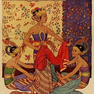 Javanese Girls Examine Fabric by Home Arts