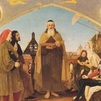 John Wycliffe reading his translation of the bible to John of Gaunt by Ford Madox Brown