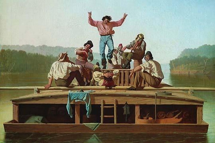 Jolly FlatBoatmen by George Caleb Bingham