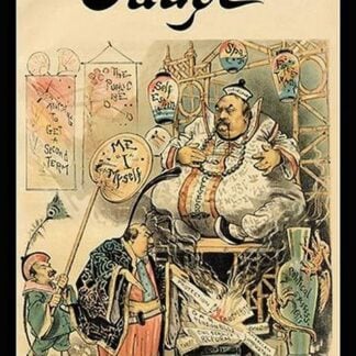 Judge Magazine: Ah Cleveland Worships his Joss by Bernhard Gillam