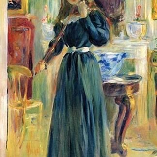 Julie playing violin by Berthe Morisot