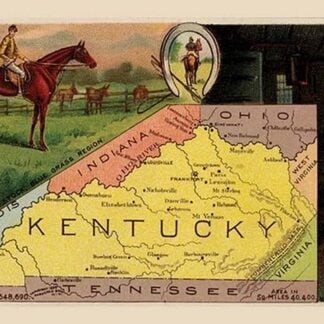Kentucky State Map by Arbuckle Brothers