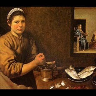 Kitchen Scene with Christ by Diego Velasquez