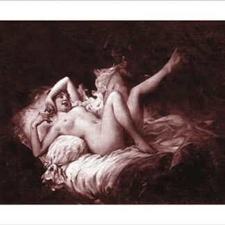 La Lutte - Nude with Raised Leg by Etienne Albert Eugène Joannon-Navier