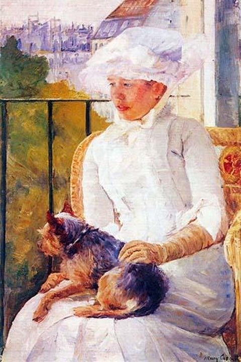 Lady with Dog by Mary Cassatt