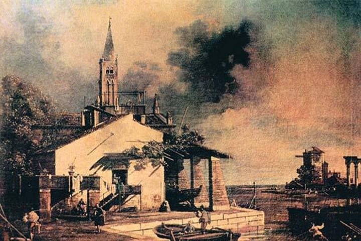 Lagoon Landscape by Canaletto
