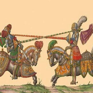 Lances at the thrust between Knights by Hector Mair Paulus