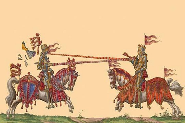 Lances at the thrust between Knights by Hector Mair Paulus #6