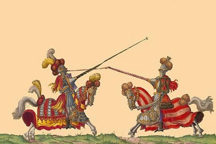 Lances at the thrust between Knights by Hector Mair Paulus