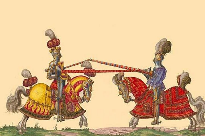 Lances at the thrust between Knights by Hector Mair Paulus #8