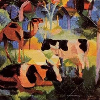 Landscape with Cows and Camels by August Macke