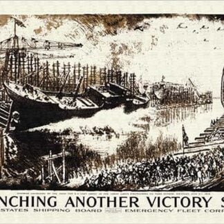 Launching Another Victory Ship by Joseph Pennell