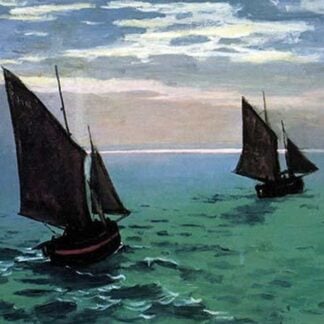 Le Havre - exit the fishing Boats from the port by Claude Monet